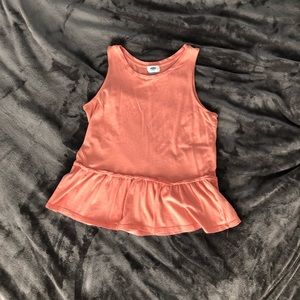Ruffled Sleeve-less Tank Top